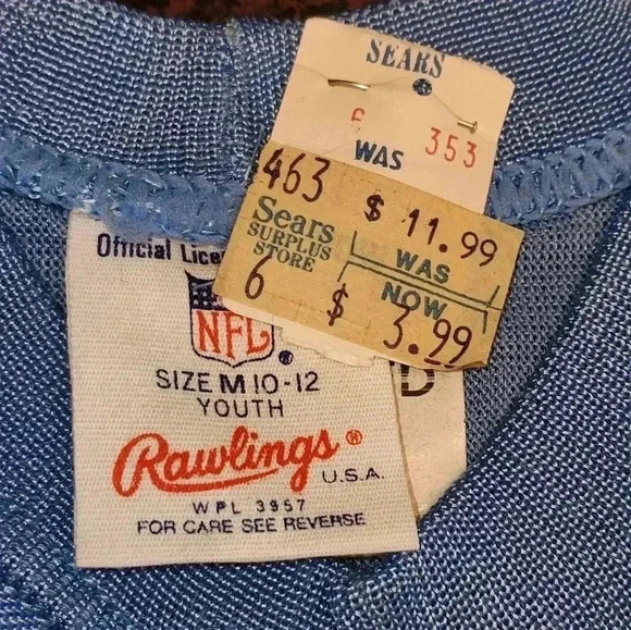 NWT Vintage Rawlings NFL Houston Oilers blank football jersey. Youth M 10-12. - Picture 3 of 9